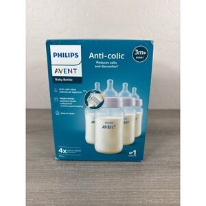 Philips Avent Anti-Colic Baby Bottle 4 Pack 11oz 330ml 3m+ BPA Free